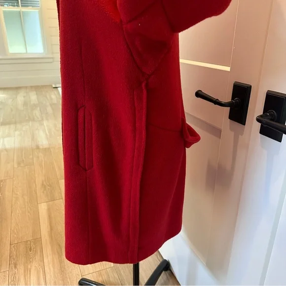 Anthropologie elevenses Brienne Red coat. Size Large. - Picture 9 of 14